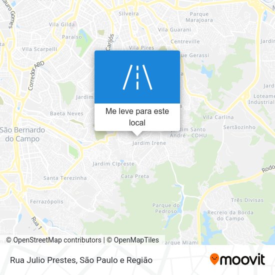 Rua Julio Prestes mapa