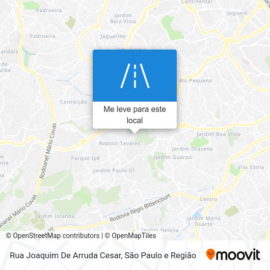 Rua Joaquim De Arruda Cesar mapa
