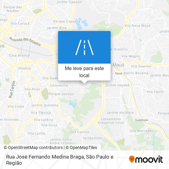 Rua José Fernando Medina Braga mapa