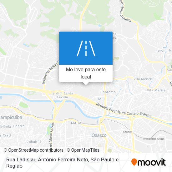 Rua Ladislau Antônio Ferreira Neto mapa