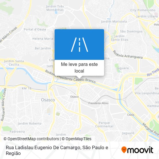 Rua Ladislau Eugenio De Camargo mapa