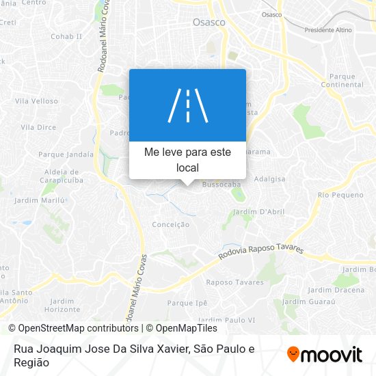 Rua Joaquim Jose Da Silva Xavier mapa