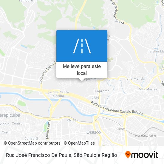 Rua José Francisco De Paula mapa
