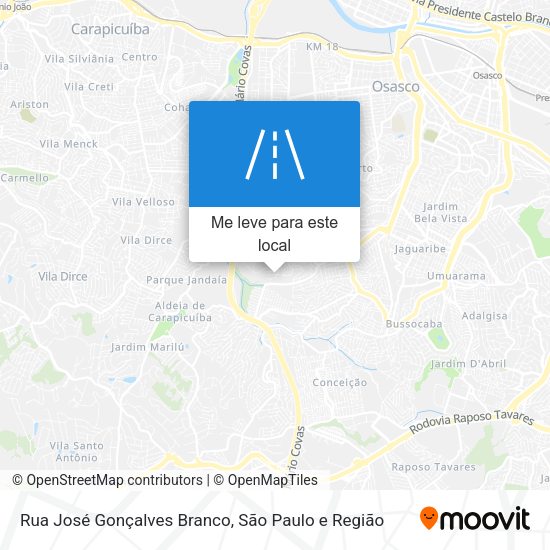 Rua José Gonçalves Branco mapa