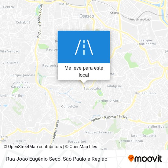 Rua João Eugênio Seco mapa