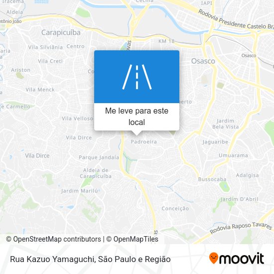 Rua Kazuo Yamaguchi mapa