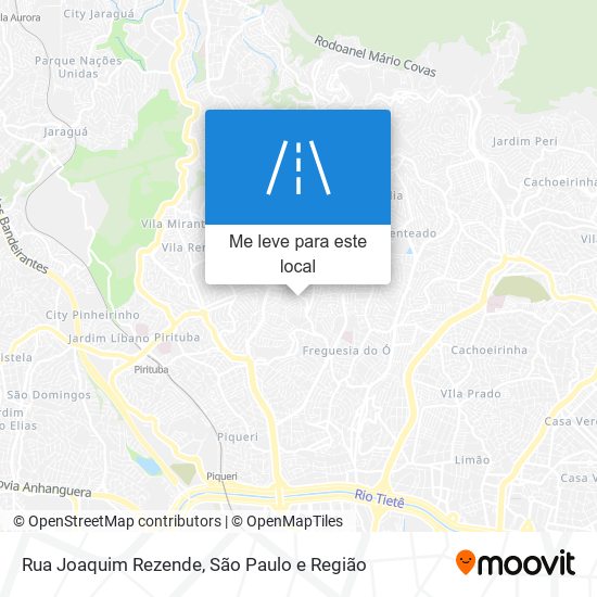 Rua Joaquim Rezende mapa