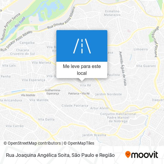 Rua Joaquina Angélica Soita mapa