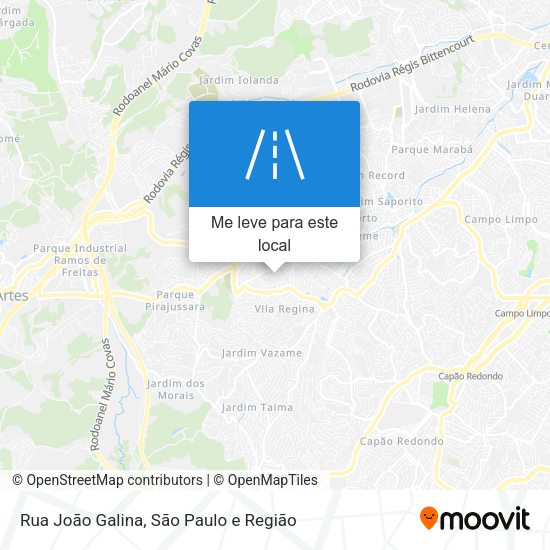 Rua João Galina mapa