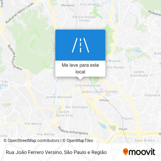 Rua João Ferrero Versino mapa