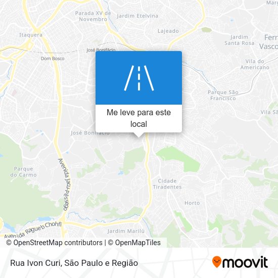 Rua Ivon Curi mapa