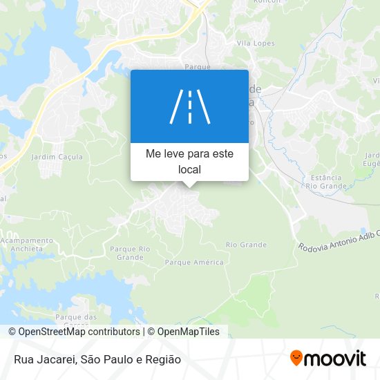 Rua Jacarei mapa