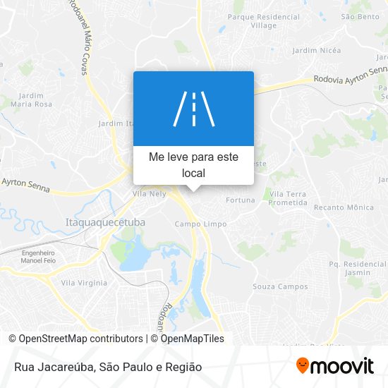 Rua Jacareúba mapa