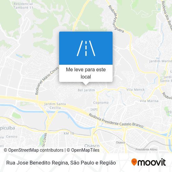 Rua Jose Benedito Regina mapa