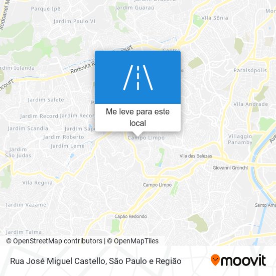 Rua José Miguel Castello mapa