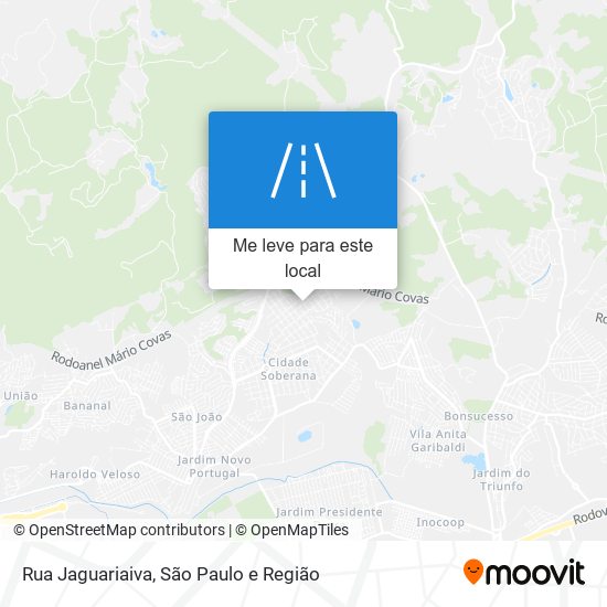 Rua Jaguariaiva mapa