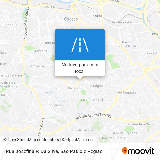 Rua Josefina P. Da Silva mapa