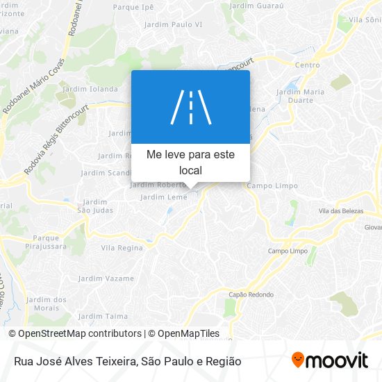 Rua José Alves Teixeira mapa