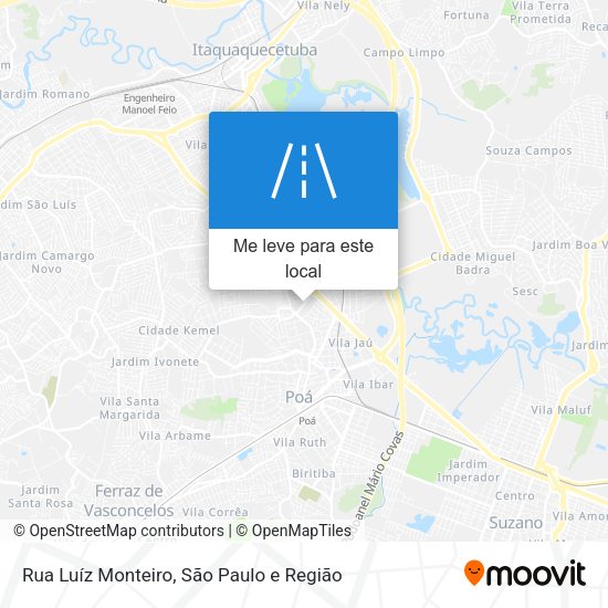 Rua Luíz Monteiro mapa