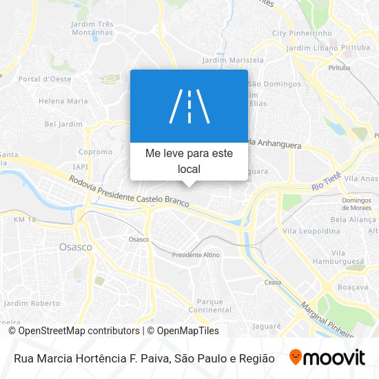Rua Marcia Hortência F. Paiva mapa