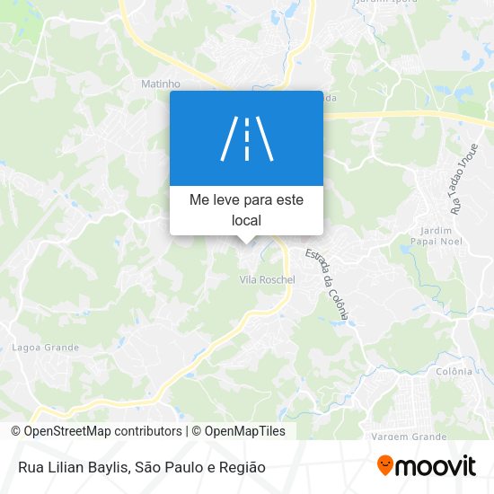 Rua Lilian Baylis mapa