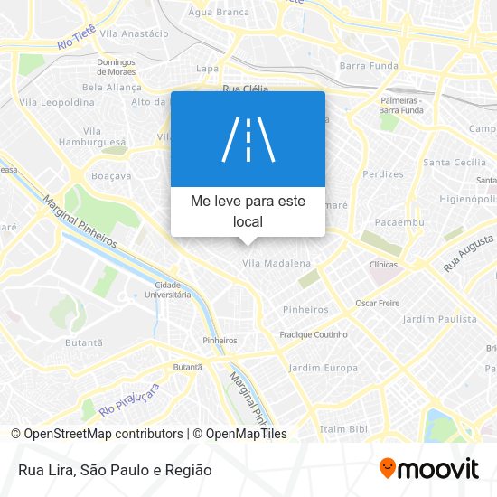 Rua Lira mapa