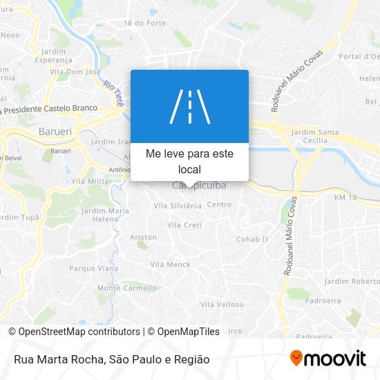 Rua Marta Rocha mapa