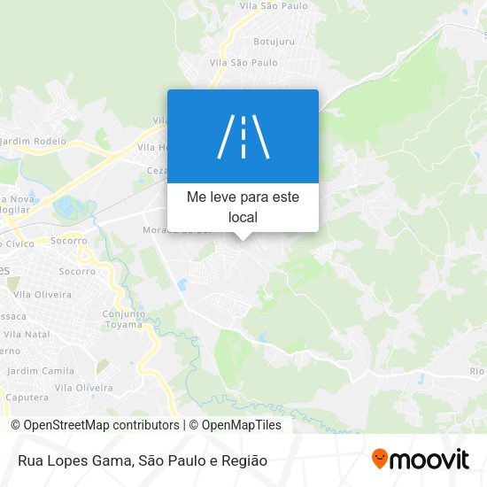 Rua Lopes Gama mapa