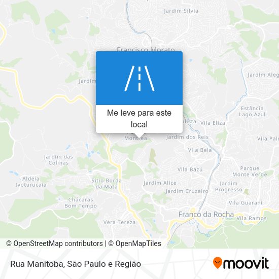 Rua Manitoba mapa
