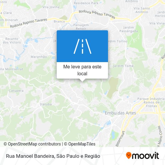 Rua Manoel Bandeira mapa