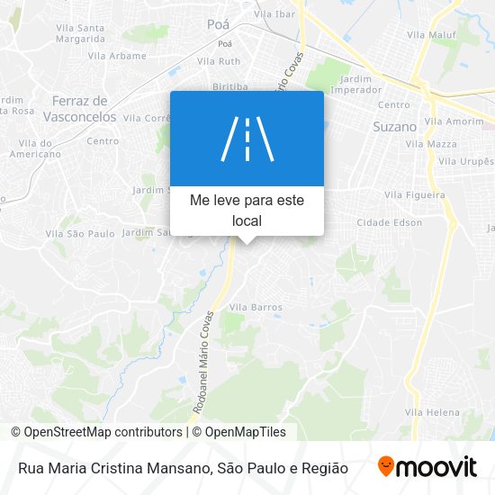 Rua Maria Cristina Mansano mapa