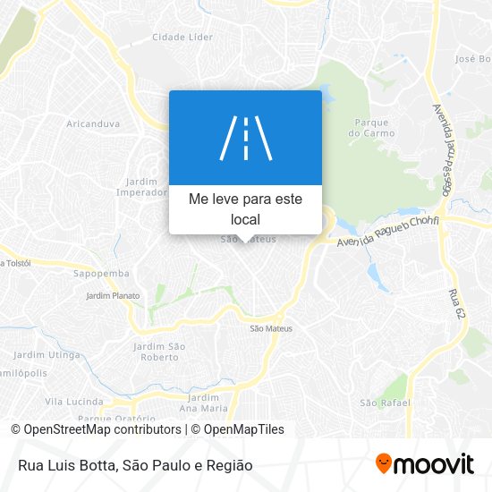 Rua Luis Botta mapa