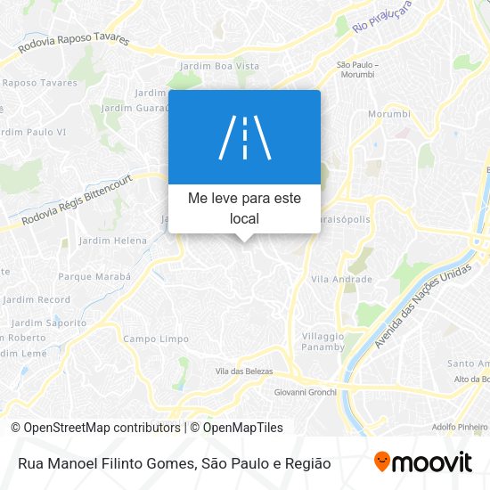 Rua Manoel Filinto Gomes mapa