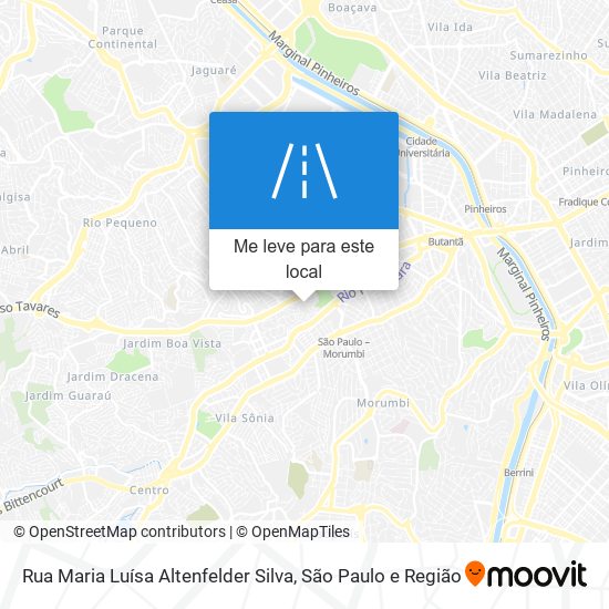 Rua Maria Luísa Altenfelder Silva mapa