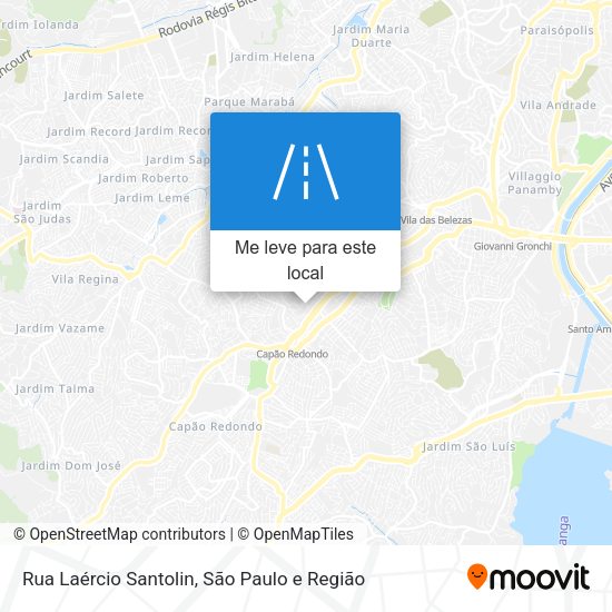 Rua Laércio Santolin mapa