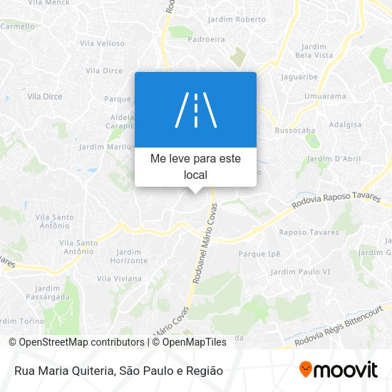 Rua Maria Quiteria mapa