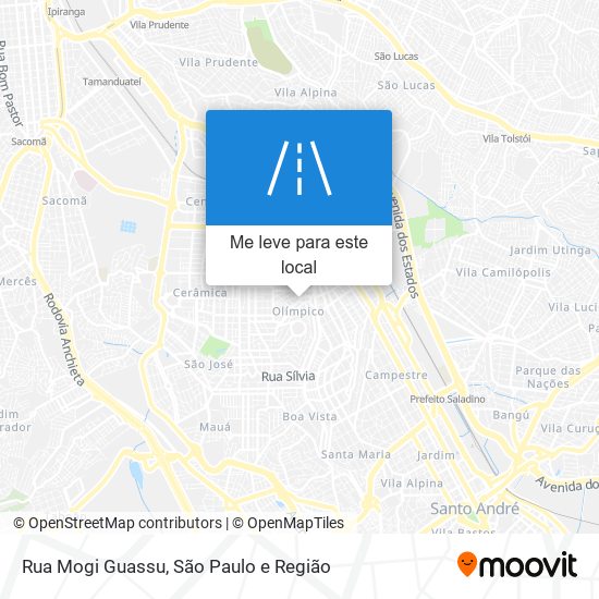 Rua Mogi Guassu mapa