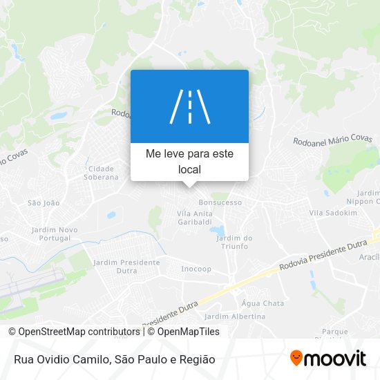 Rua Ovidio Camilo mapa