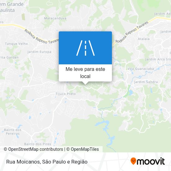Rua Moicanos mapa