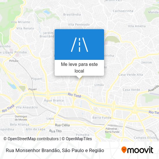 Rua Monsenhor Brandão mapa