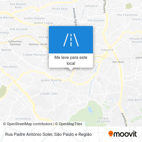 Rua Padre Antônio Soler mapa