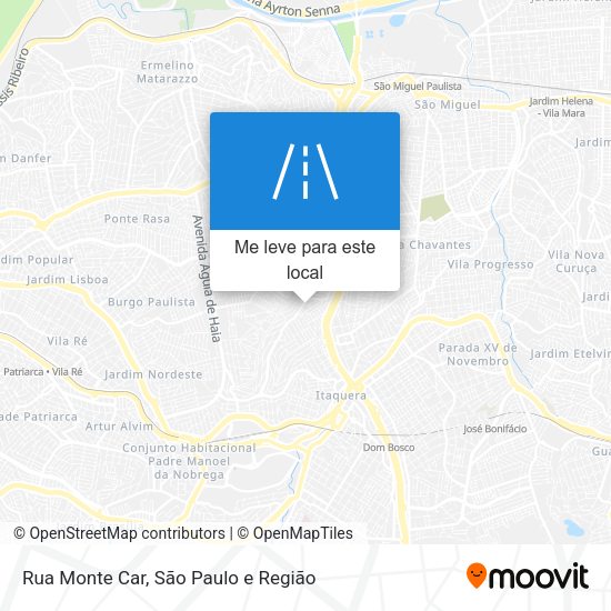 Rua Monte Car mapa