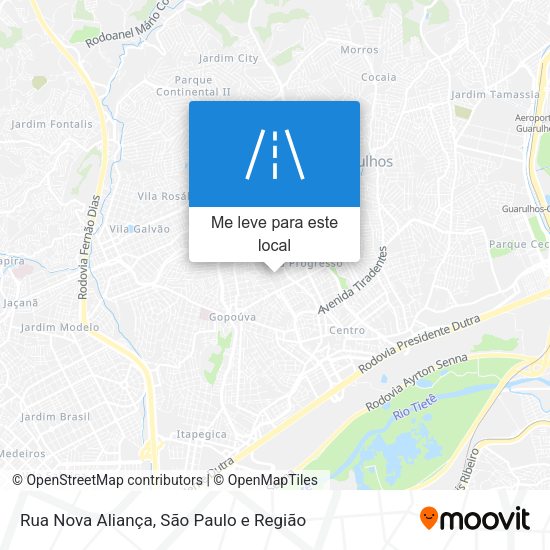Rua Nova Aliança mapa