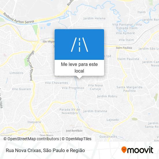 Rua Nova Crixas mapa