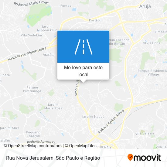 Rua Nova Jerusalem mapa
