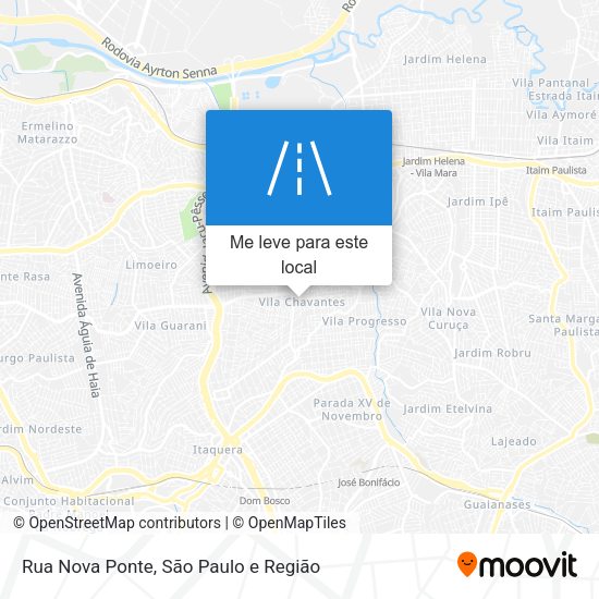 Rua Nova Ponte mapa