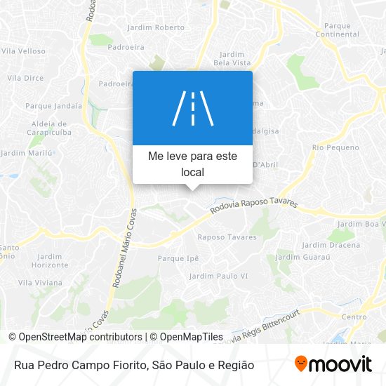 Rua Pedro Campo Fiorito mapa