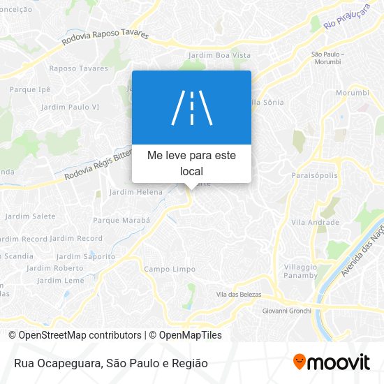 Rua Ocapeguara mapa