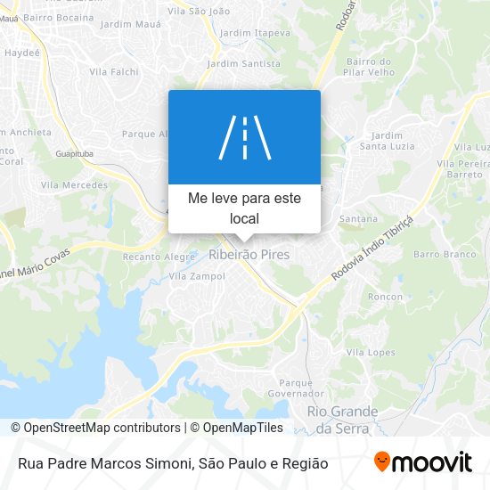 Rua Padre Marcos Simoni mapa