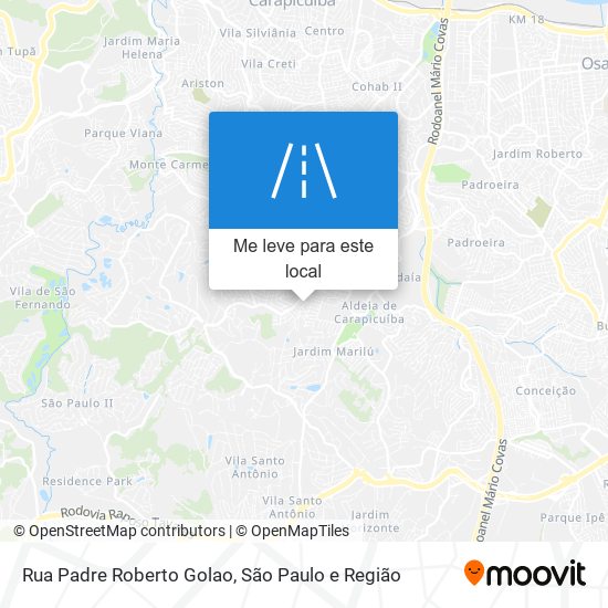 Rua Padre Roberto Golao mapa